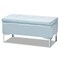 Baxton Studio Mabel Blue Velvet Upholstered Silver Finished Storage Ottoman 165-10677 - alternate 1